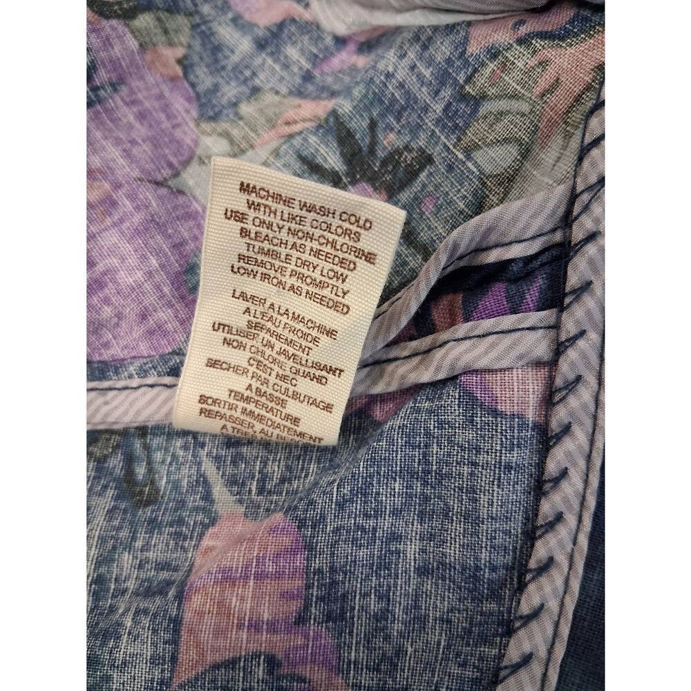 Free People womens size 6 linen lightweight jacket blue purple spring summer - Picture 9 of 10